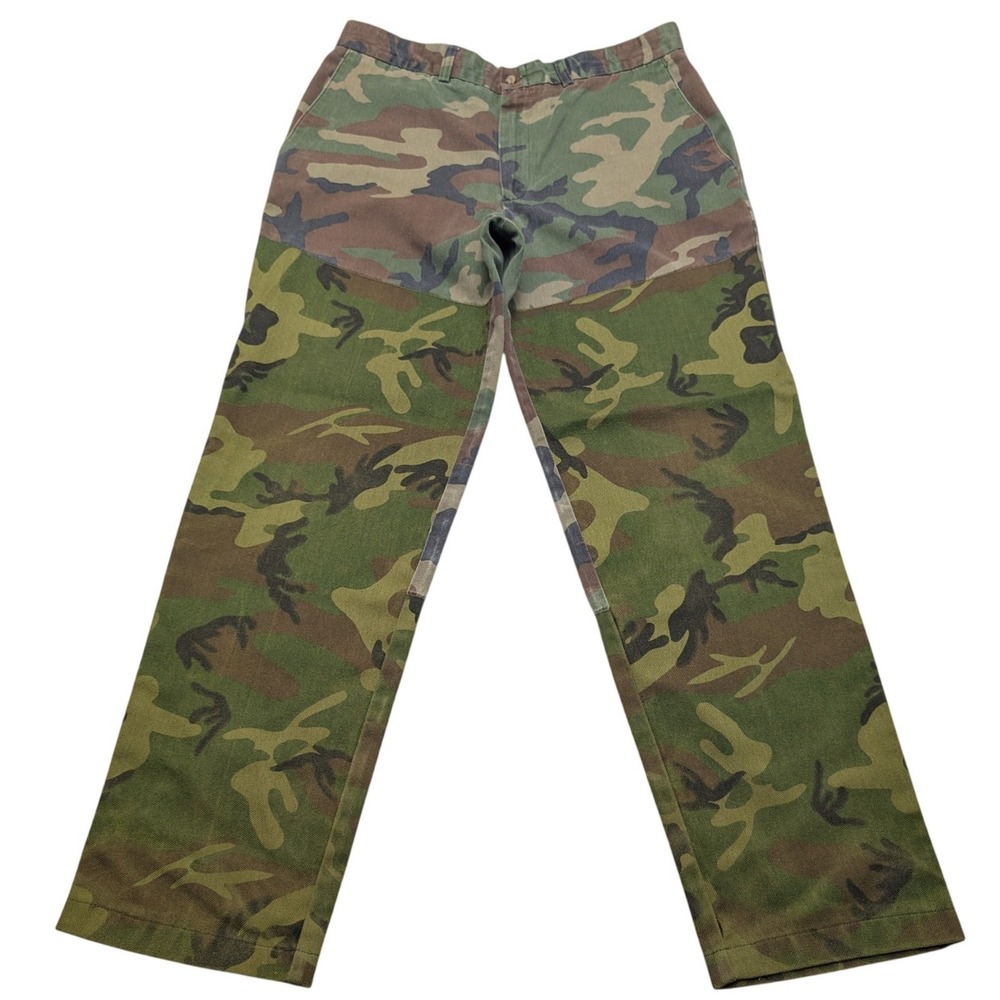 Cabelas Brush Pants Mens W36 Camo Relaxed Fit Reinforced Front Woodland